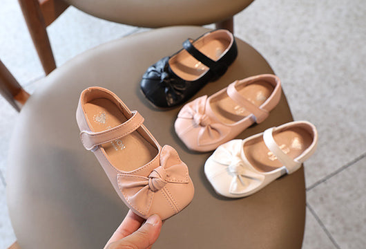 Zapatos de Cuero Infantiles Estilo Colegio Británico con Moño - Image 8