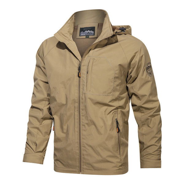 Chaqueta Impermeable para Montaña con Capucha - Talla Grande Hombre