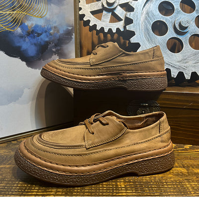 Zapatos de Cuero Genuino con Plataforma para Hombre - Slip-on Cómodos - Image 10
