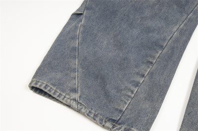 Jeans Rotos Plisados Irregular Unisex - Image 24