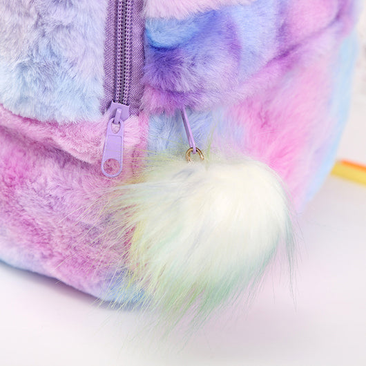 Mochila con Pompón de Conejo Multicolor - Diseño Magic Fur - Image 6
