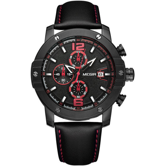 Reloj de Cuarzo Cronógrafo Multifuncional Resistente al Agua con Calendario para Hombre - Image 4