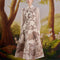 Vestido Largo Ajustado con Bordado de Rosas y Mangas Largas