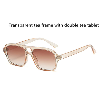 Gafas de Sol Retro Puente Doble Poligonales Unisex - Image 11