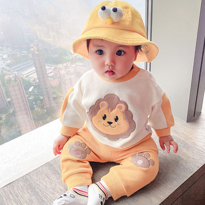 Conjunto Infantil Casual con Estampado de Dibujos Animados