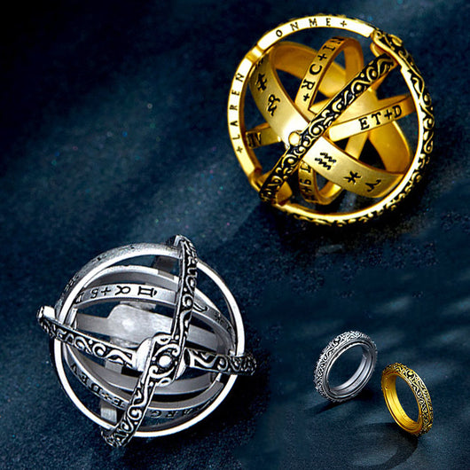 Anillo Collar Universo Giratorio - Globo Terráqueo Transformable Astronómico