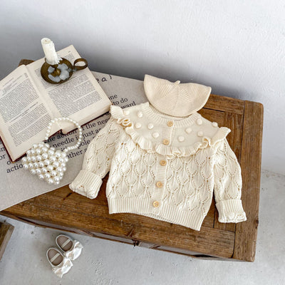 Chaqueta Tejida Hueca Hecha a Mano para Bebés y Niños - Image 3