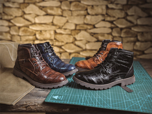 Botas de Cuero Retro con Cierre Lateral para Aventuras Urbanas - Image 40