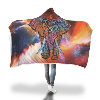 Poncho Manta con Capucha Calavera Impresión 3D Digital - Image 15