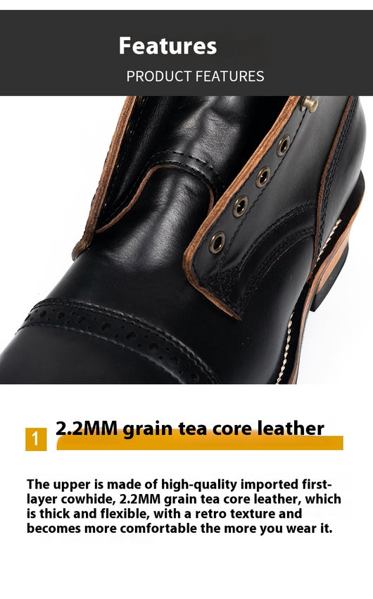 Botas de Cuero Genuino para Hombre - Estilo Trabajo Otoño Invierno - Image 15