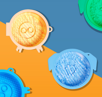 Plato Interactivo con Ventosa y Textura Lenta para Mascotas