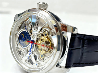 Reloj Automático Tourbillon con Fases Lunares y Diseño Calado - Image 7