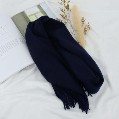 Bufanda de Lana Premium Gruesa para Invierno - Colores Sólidos Versátiles - Image 19