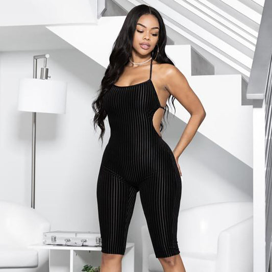Jumpsuit Deportivo Mujer sin Mangas con Halter Anudado