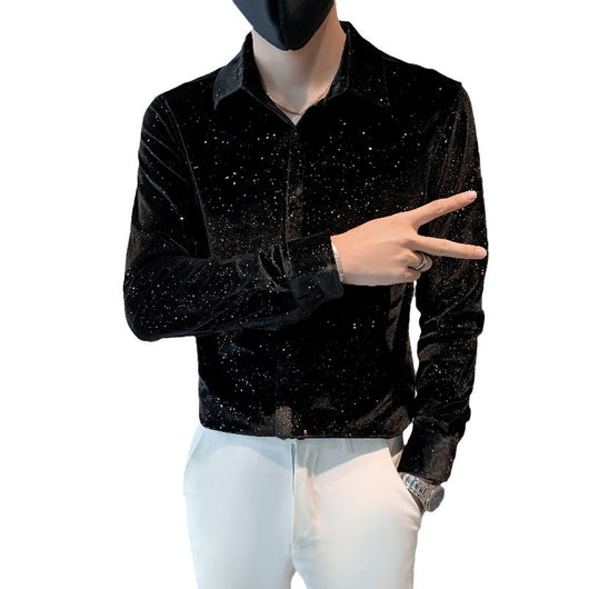 Camisa de Negocios Casual para Hombre con Detalles Brillantes - Image 5