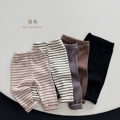 Leggings Infantiles a Rayas - Pantalones Ajustados Cómodos para Niños - Image 12