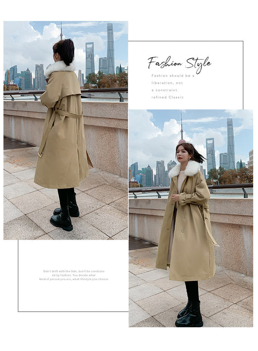 Chaqueta Abrigo Impermeable de Piel de Conejo y Algodón para Mujer - Image 11