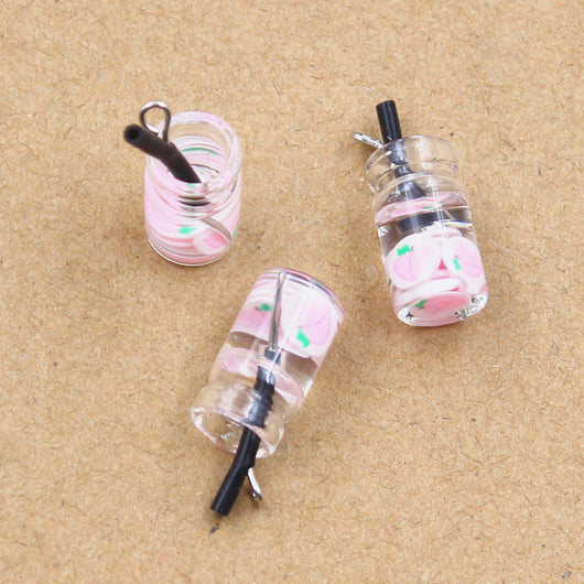 Botella de Cristal con Accesorios de Joyería DIY - Llavero Colgante - Image 30