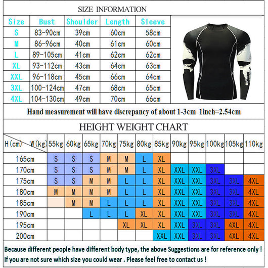 Playera Deportiva Manga Larga con Diseño Calavera - Ajuste Compresión Quick Dry para Hombre - Image 13