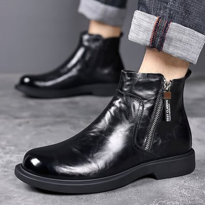Botas de Trabajo Estilo Británico Antideslizantes Transpirables para Hombre - Image 9