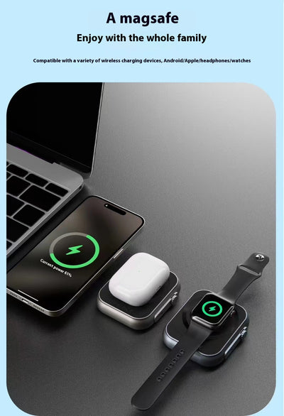 Banco de Poder Magnético 3 en 1 con Carga Inalámbrica MagSafe - Image 13