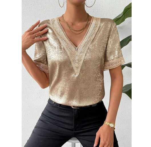 Blusa Elegante para Mujer con Encaje y Escote en V - Image 8