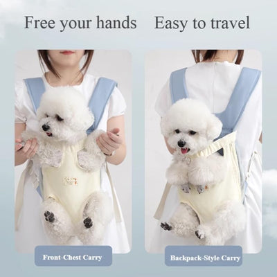 Mochila Transportadora para Perros Respirable con Arnés Ajustable para Mascotas Pequeñas - Image 14