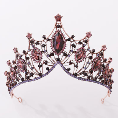 Tiara Nupcial Vintage Clásica Negro Barroco - Image 4