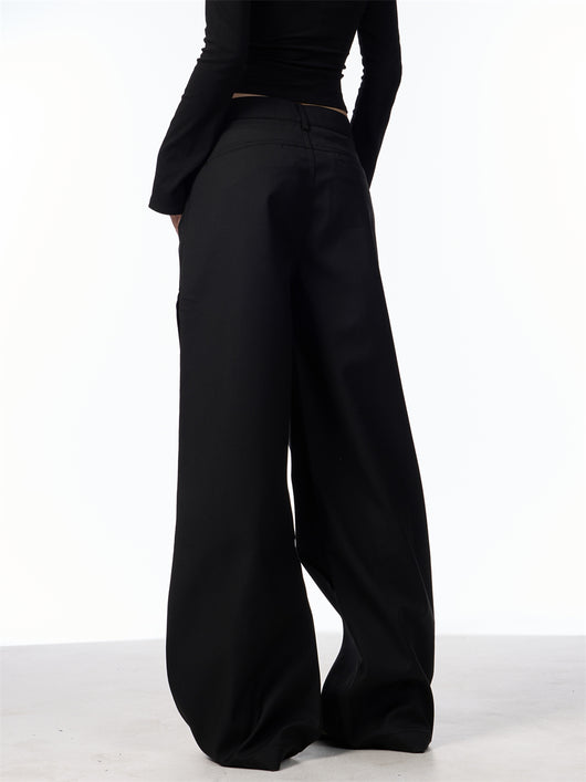 Pantalones Casuales Plisados Retro Americano para Mujer - Image 23
