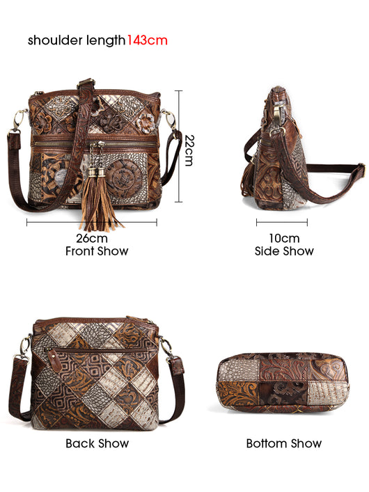Bolsa Mensajera Estilo Occidental de Gran Capacidad - Image 6