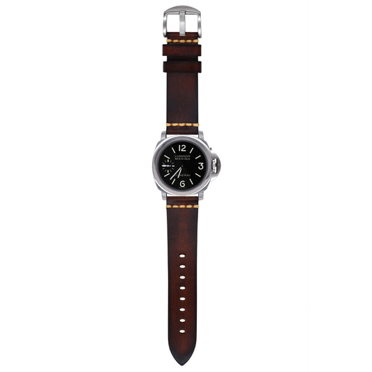 Correa de Reloj de Cuero Genuino Hecha a Mano con Hebilla Pin - Estilo Vintage 20mm - Image 2