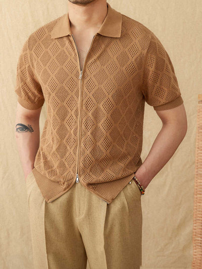 Cardigan Casual de Algodón con Cierre y Cuello Solapa Hueco - Image 12