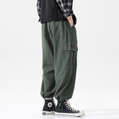 Pantalones Casuales Hombre Seda de Hielo Algodón y Lino - Image 4