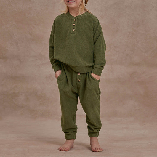Conjunto de Pijama Infantil en Tela de Toalla - Comodidad Simplista para el Hogar - Image 3