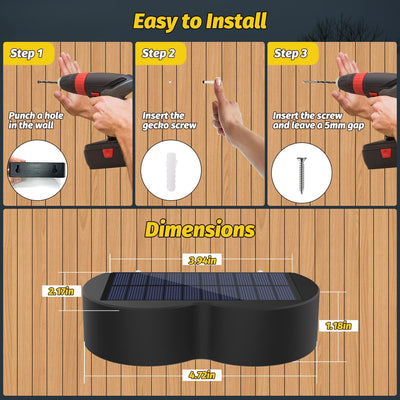 Lámpara Solar para Cerca y Decoración Exterior - Image 6