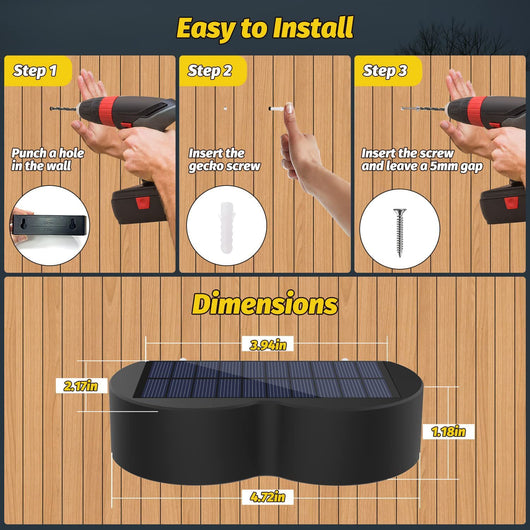Lámpara Solar para Cerca y Decoración Exterior - Image 6