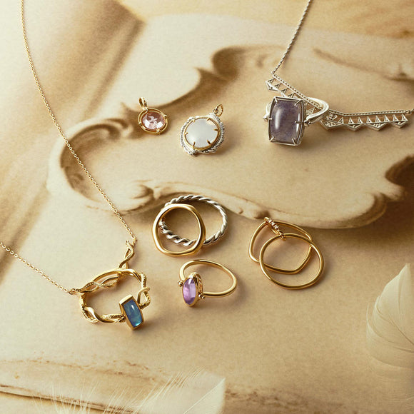 Anillo Reversible de Amatista Natural con Tallado Hueco Clásico