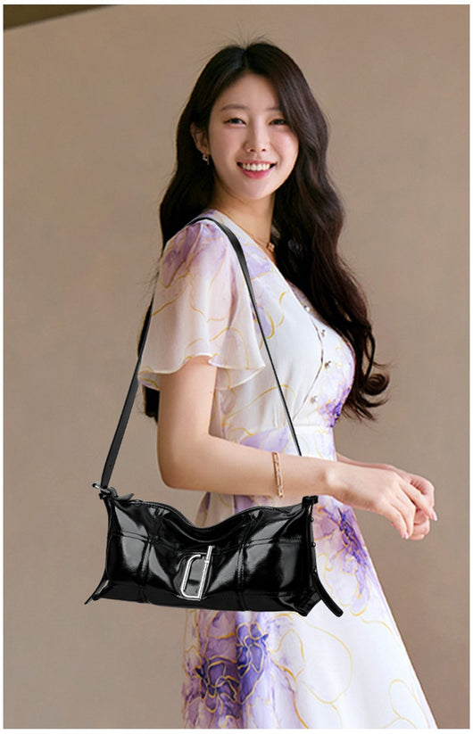 Bolso Crossbody de Cuero Wax Oil Suave - Estilo Pillow Bag - Image 15