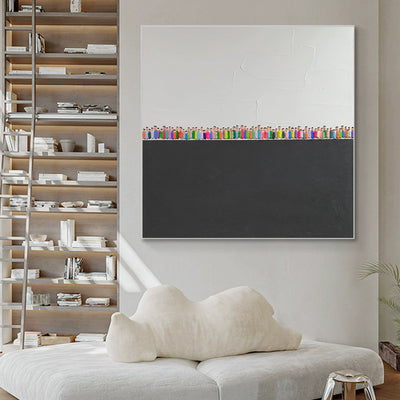 Cuadro Abstracto Moderno Pintado a Mano - Arte Texturizado en Acrílico y Óleo para Sala - Image 9