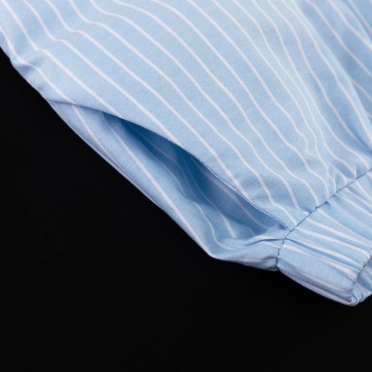 Conjunto de 3 Piezas: Camisa Casual a Rayas con Solapa y Pantalón Ancho - Image 10