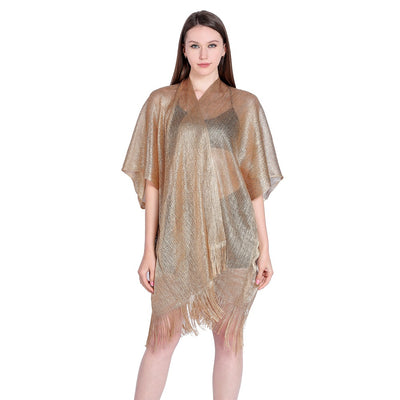 Blusa Playera con Cintas Doradas y Plateadas - Protección Solar Elegante - Image 60