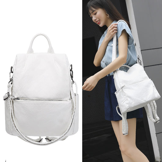Mochila Antirrobo de Cuero Suave con Gran Capacidad para Mujer - Image 6