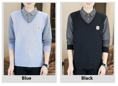 Suéter Falso Dos Piezas Hombre Casual Ejecutivo Multiusos - Image 34
