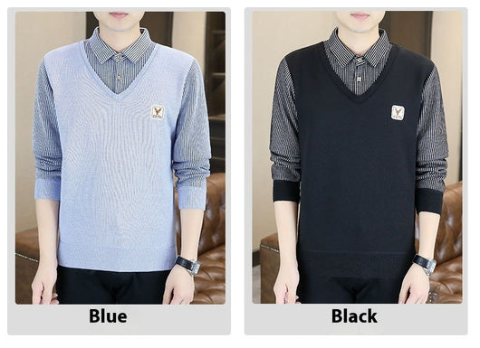 Suéter Falso Dos Piezas Hombre Casual Ejecutivo Multiusos - Image 34