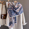 Bufanda de Imitación Cashmere con Estampado de Caballos - Versión Extendida y Reforzada