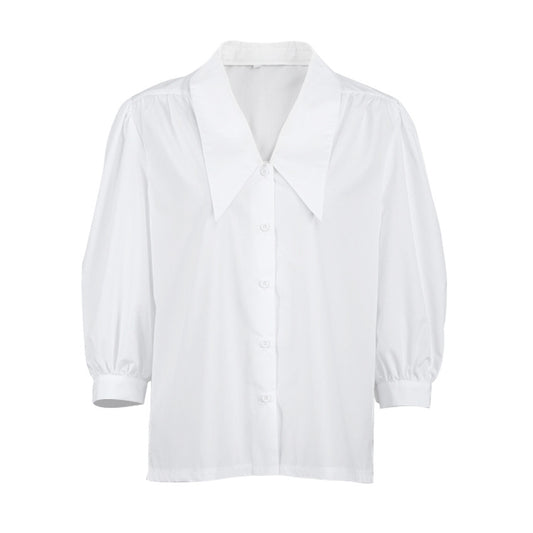 Blusa Francesa de Tres Cuartos con Diseño Sofisticado