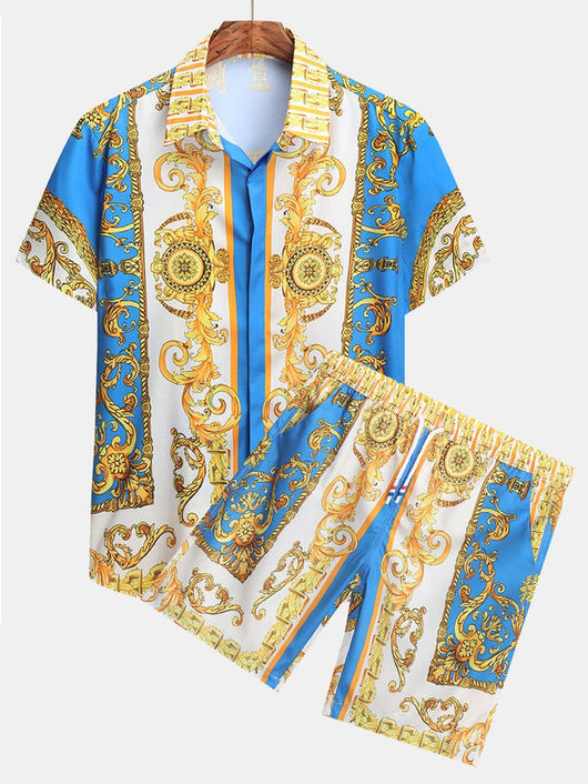 Camisa Slim Fit con Impresión 3D Digital - Manga Corta Moderna - Image 12