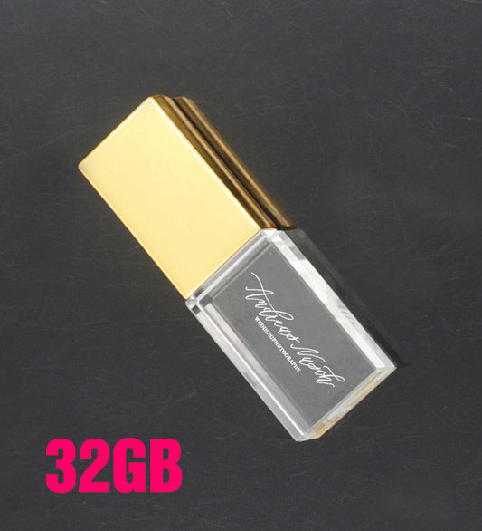 Memoria USB Cristal Cuadrado Elegante para el Hogar - Image 2
