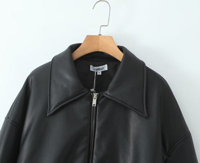 Chaqueta de Cuero PU para Motociclista Estilo Pan - Image 10