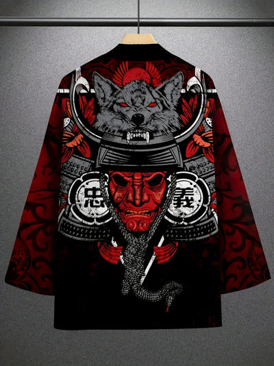 Cardigan Suelto Estampado 3D Versátil para Hombre - Image 10